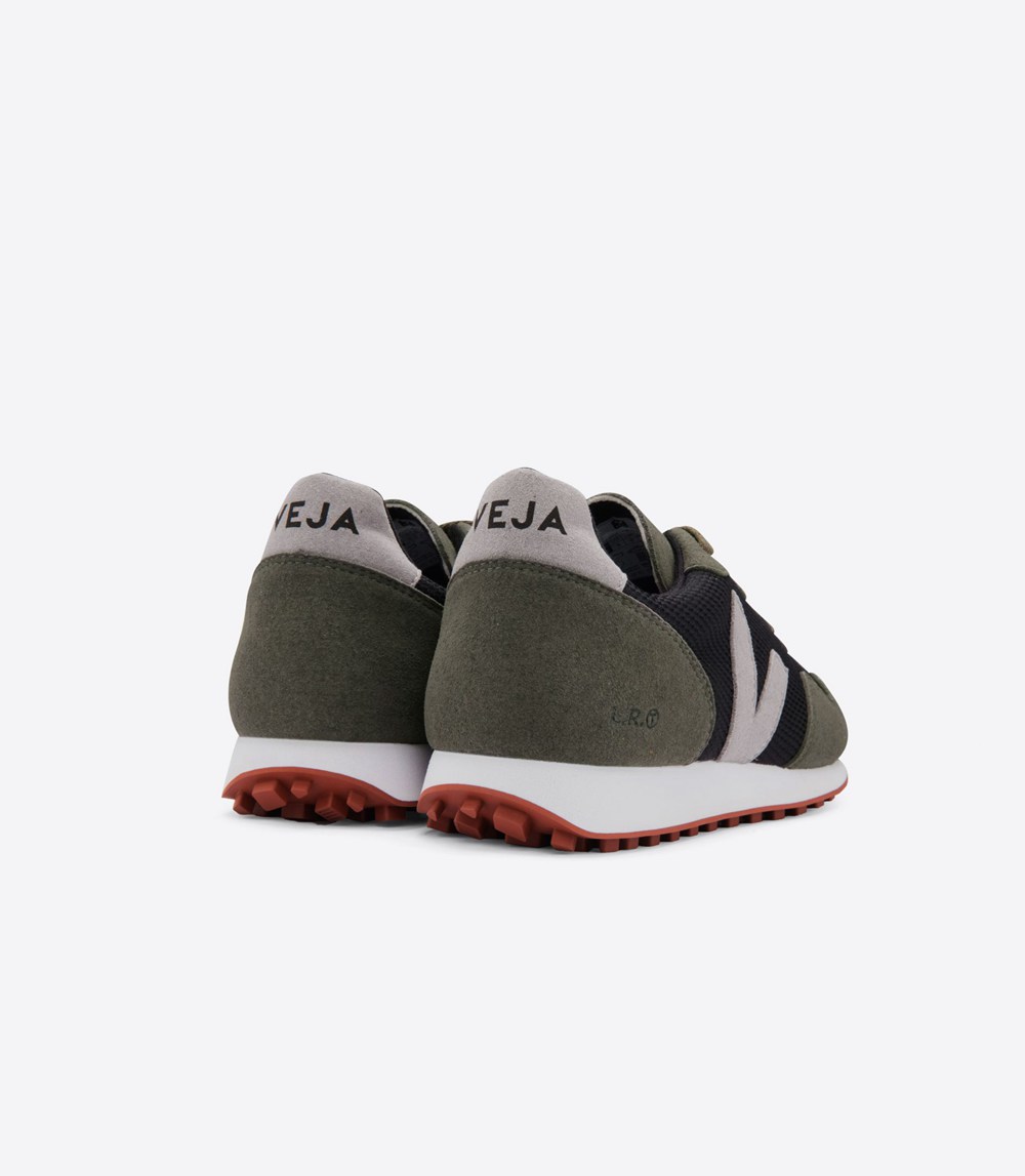 Veja Trainers Mens Black/Grey/Olive - Sdu Rec B-mesh - EAZJ-26097